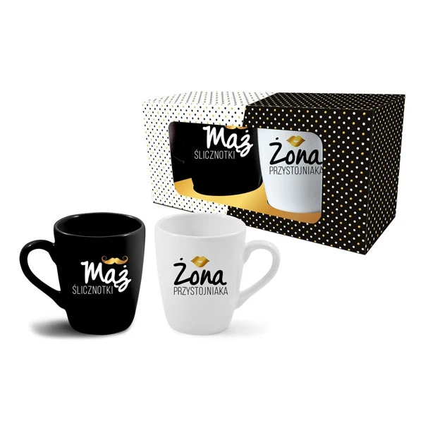 BG-ZESTAW 2 KUBKÓW BARYŁKA 300ML *MĄŻ ŚLICZNOTKI/ŻONA PRZYSTOJNIAKA*