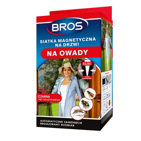 BROS-SIATKA DO DRZWI MAGNETYCZNA 100*220 BIAŁA