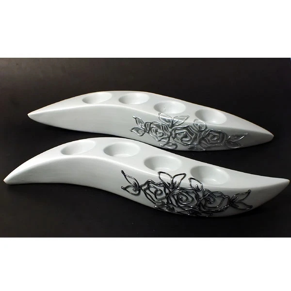 CERKAM-ŚWIECZNIK IV ADW. *DECOR SZARY* C-168DSZ