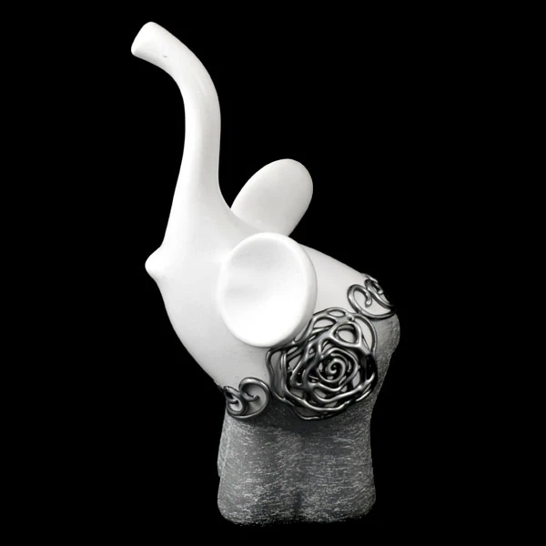 CER-SŁOŃ PLASTUŚ MAŁY *1/2 RÓŻA-BIAŁY* C-556R