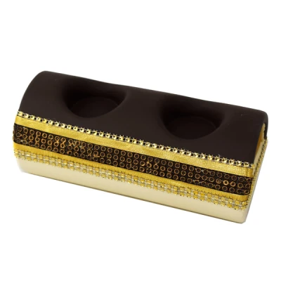 CER-ŚWIECZNIK RURA II *DECOR PASEK 1/2 KREM* C-304P