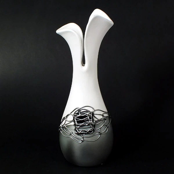 CER-WAZON TULIPAN SMUKŁY DUŻY *DEKOR 1/2 SREBRO* C-523-1/2S