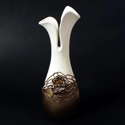 CER-WAZON TULIPAN SMUKŁY DUŻY *DEKOR 1/2 ZŁOTO* C-523-1/2Z