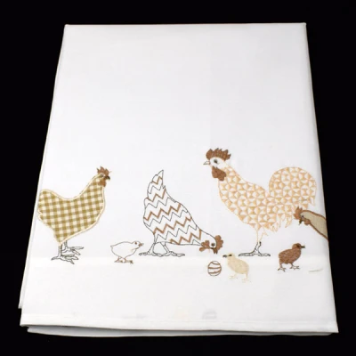 MESA-OBRUS WIELKANOCNY 85X85  BIAŁY/WZÓR BRĄZOWY /383/