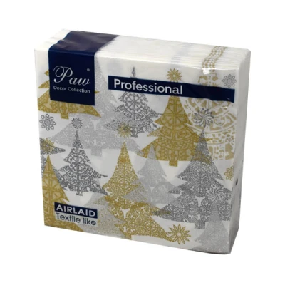 PAW-SERWETKI AIRLAID 40*40 CHRISTMAS TREES  /50/