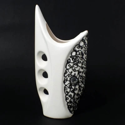 CER-WAZON REKIN Z DZIURAMI *DEKOR SREBRO* C-524DS