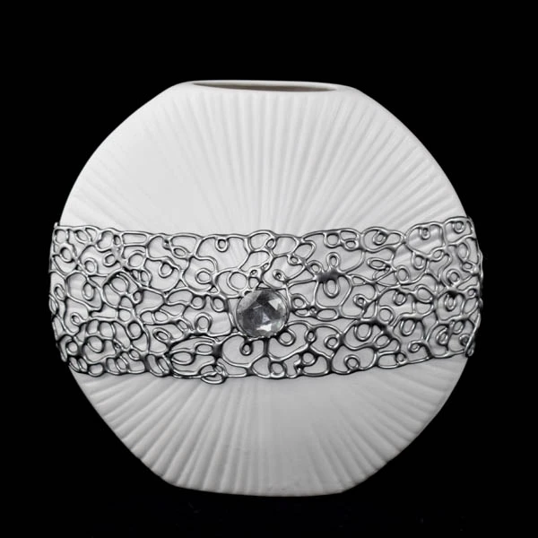 CER-WAZON SŁOŃCE MALY *DEKOR SREBRO* C-533DS