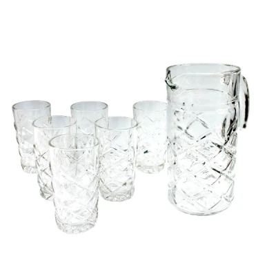 FEN-KPL. DZBANEK SZKLANY 1L + 6 SZKLANEK *PINEA*