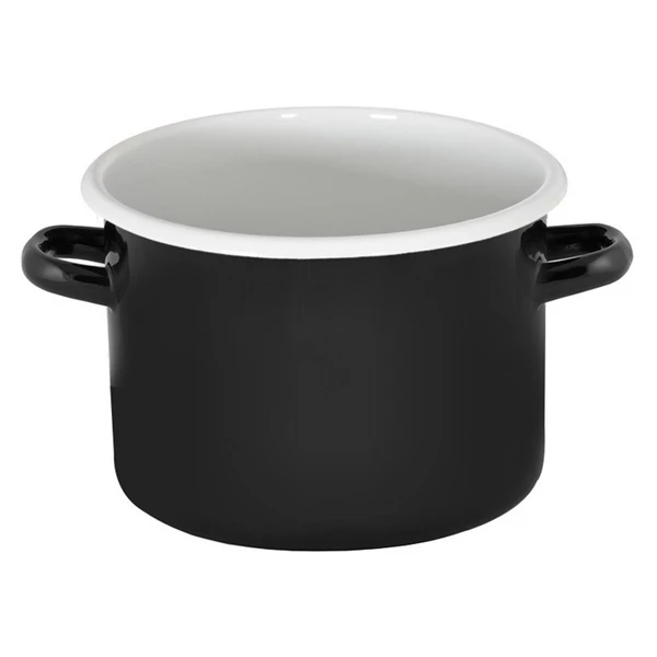 RYB-GARNEK EMALIOWANY GŁADKI 18CM 3L CZARNY 1612