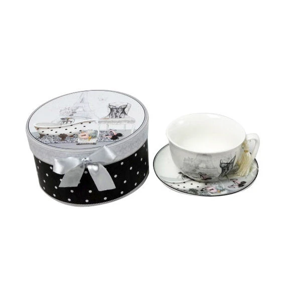 TOM-FILIŻANKA ZE SPODKIEM 16.2X9CM 300ML BRG-1