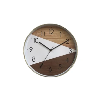 AS-ZEGAR ŚCIENNY 30CM MOTYW DREWNO/ZŁOTY