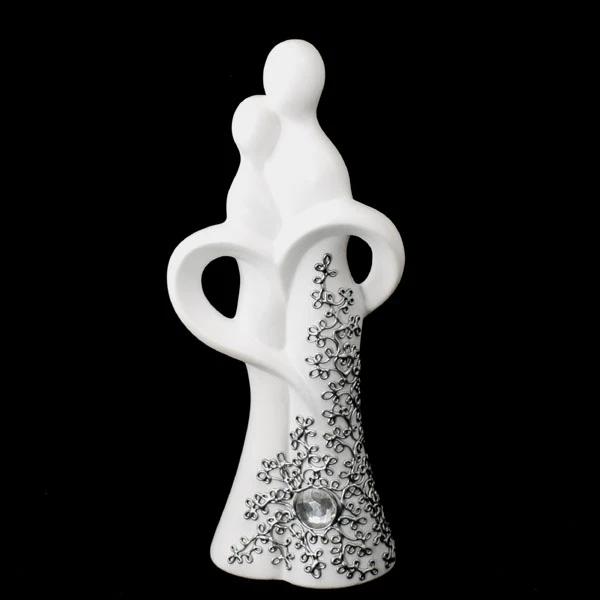 CER-AKT PARA W OBJĘCIACH SERCA MAŁA DECOR SREBRO C-853DS