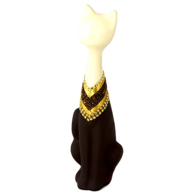 CER-KOT RUSKI DUŻY *DEKOR PASEK 1/2 KREM* C-117P