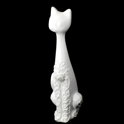 CER-KOT RUSKI ŚREDNI *DEKOR BIAŁY* C-118DB