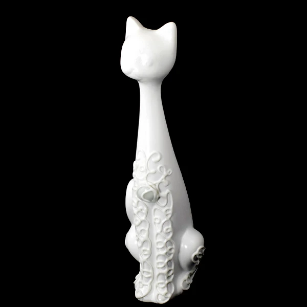 CER-KOT RUSKI ŚREDNI *DEKOR BIAŁY* C-118DB