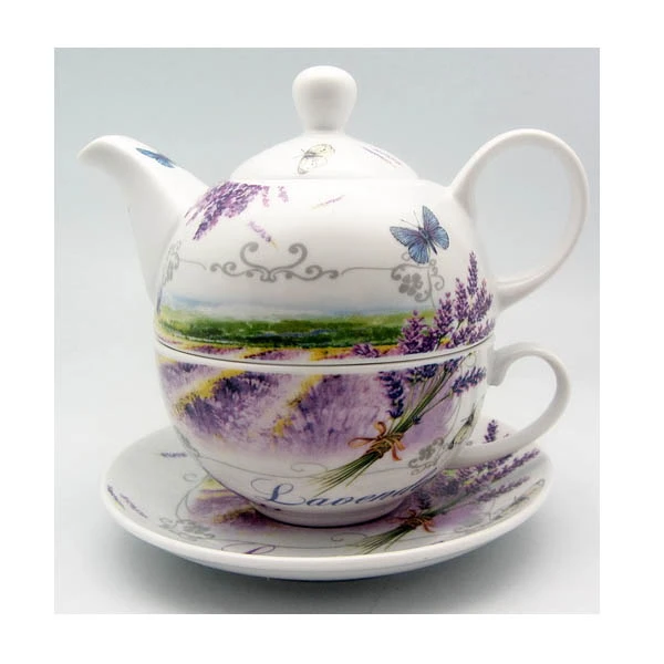 TOM-CZAJNICZEK 420ML Z FILIŻANKĄ 220ML LAWENDA CU5-090