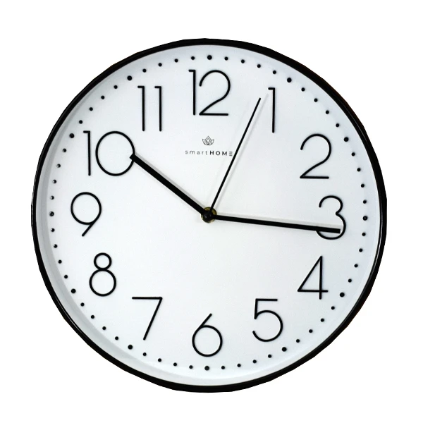 AS-ZEGAR ŚCIENNY 30CM BIAŁA TARCZA/CZARNY