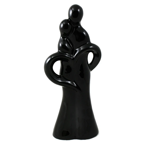 CER-AKT PARA W OBJĘCIACH SERCA MAŁA* DEKOR SZKLIWO CZARNE* C-853SZK