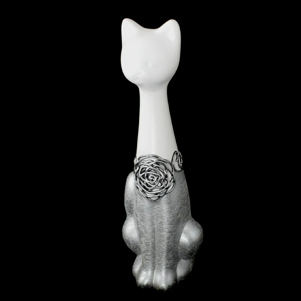 CER-KOT RUSKI DUŻY *1/2 RÓŻA-BIAŁY* C-117-1/2R