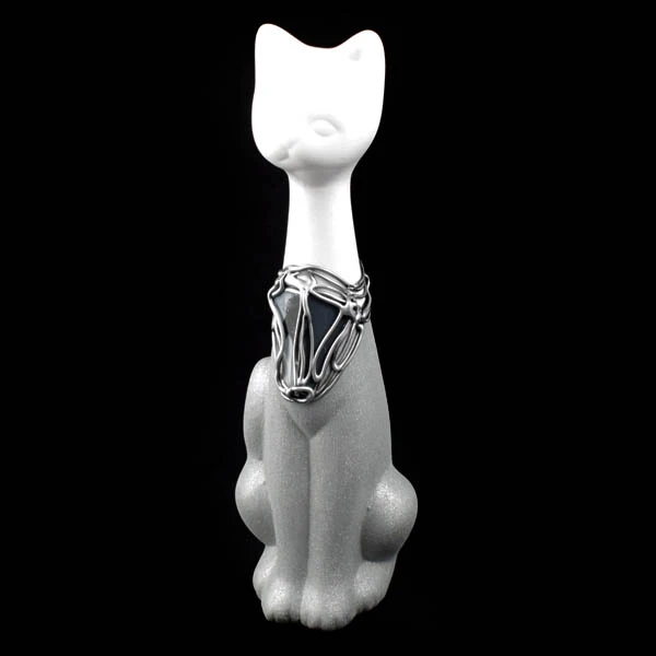 CER-KOT RUSKI DUŻY *DECOR WITRAŻ 1/2 BROKAT BIAŁY* C-117-1/2W