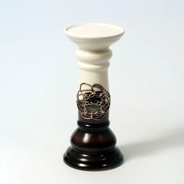 CER-ŚWIECZNIK KOLUMNA MAŁA *DECOR 1/2VENGE/BRĄZ* C-440-1/2BR/V