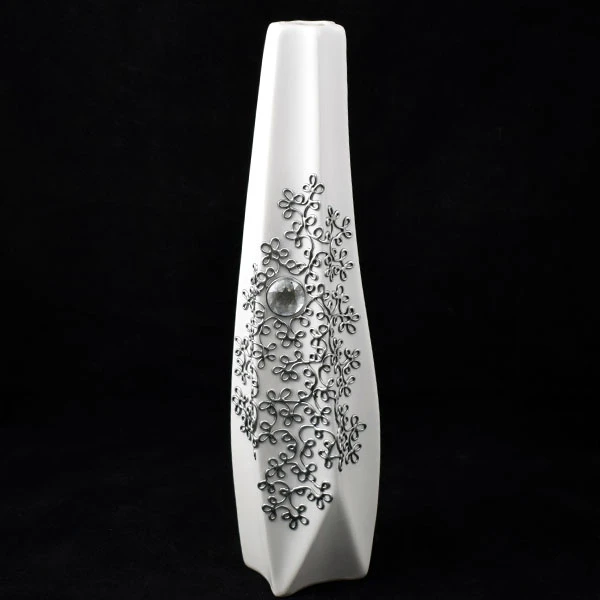 CER-WAZON KABACZEK DUŻY *DECOR SREBRO* C-683DS