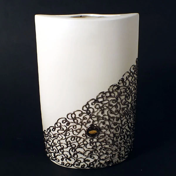 CER-WAZON PŁASKI PÓŁKOLE *DECOR ZŁOTY* C-462DZ