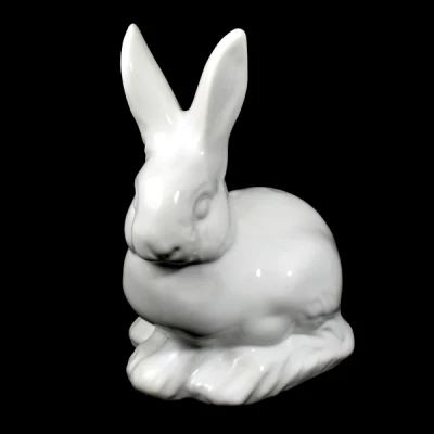 CER-ZAJĄC SZARAK DUŻY *SZKLIWO BIAŁE* C-746SZB