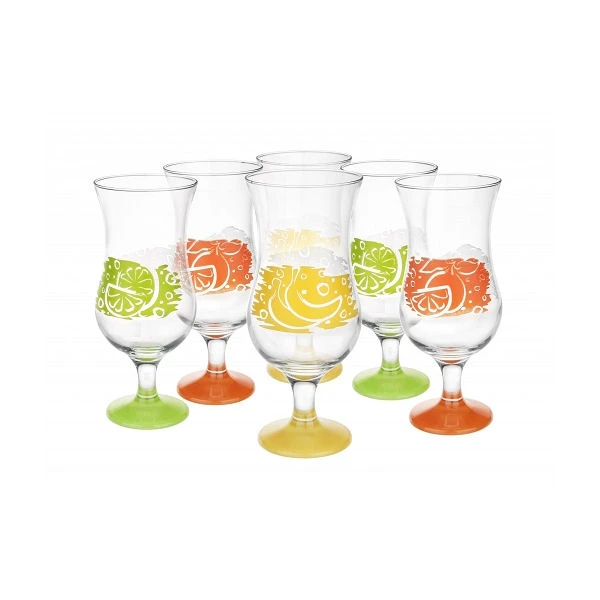 GLASMARK-6 KIELISZKÓW KOKTAJLOWYCH 420ML MIX OWOCOWY