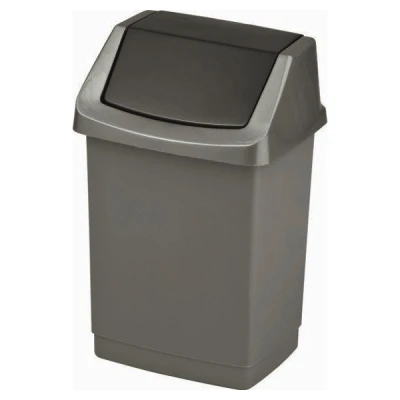 KOSZ UCHYLNY CLICK IT 15L SREBRNY 175006