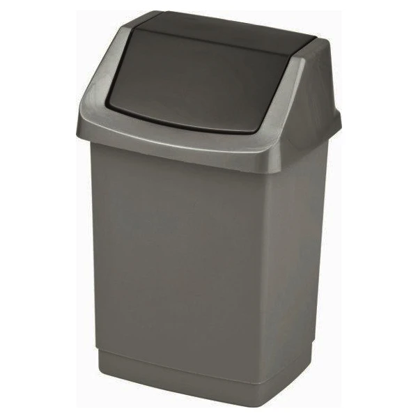 KOSZ UCHYLNY CLICK IT 15L SREBRNY 175006