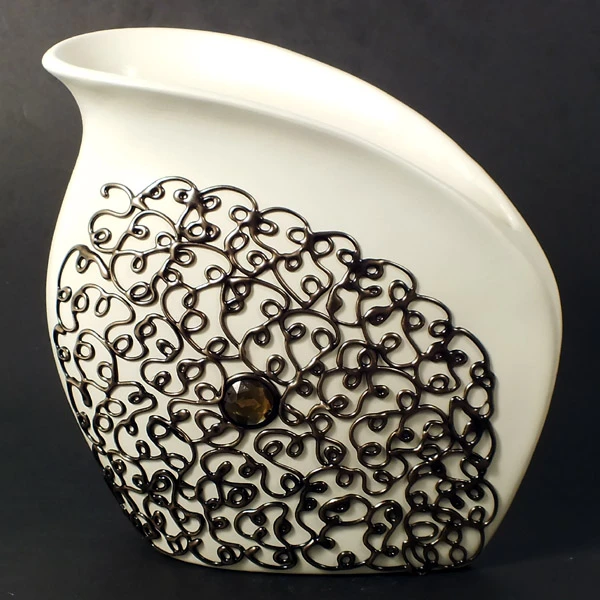 CER-DZBAN PŁASKI NT *DECOR ZŁOTY* C-285DZ