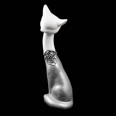 CERKAM-KOT LISEK DUŻY  *1/2 RÓŻA-BIAŁY* C-782-1/2R