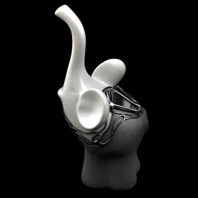 CER-SŁOŃ PLASTUŚ MAŁY *DECOR WITRAŻ 1/2 BROKAT BIAŁY* C-556-1/2W