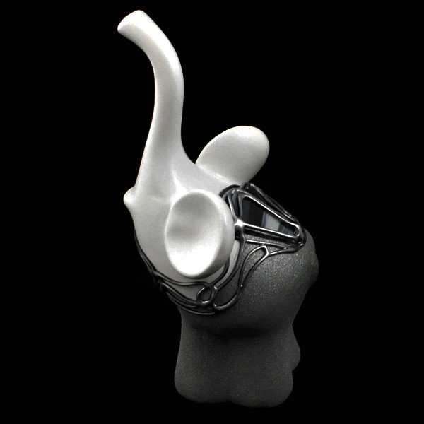 CER-SŁOŃ PLASTUŚ MAŁY *DECOR WITRAŻ 1/2 BROKAT BIAŁY* C-556-1/2W