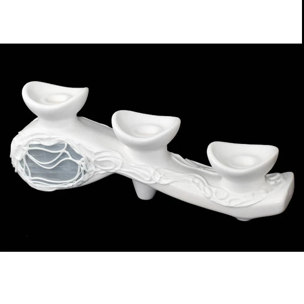 CER-ŚWIECZNIK ZJEŻDŻALNIA *WITRAŻ-BIAŁY* C-451W