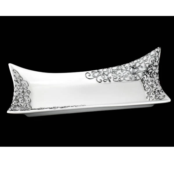 CER-TACKA ROGI DUŻA *DECOR SREBRO* C-269DS