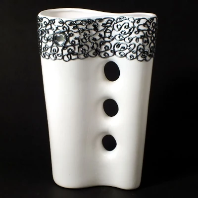 CER-WAZON 3 DZIURY *DECOR SREBRO* C-028DS