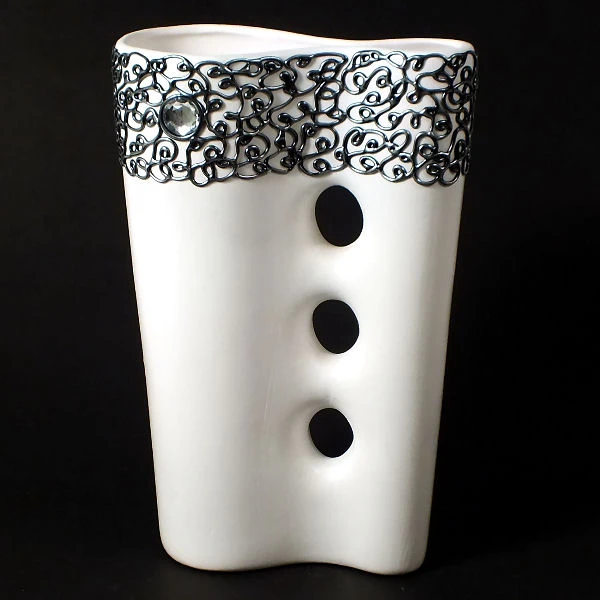 CER-WAZON 3 DZIURY *DECOR SREBRO* C-028DS