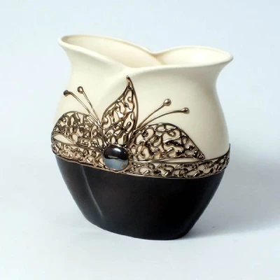 CER-WAZON TULIPAN DUŻY SZEROKI *DECOR 1/2VENGE/BRĄZ* C-373-1/2BR/V