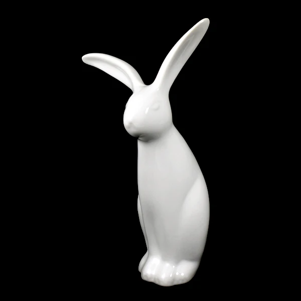 CRK-ZAJĄC KLAPNIĘTE UCHO MAŁY *SZKLIWO BIAŁE* C-825SZB