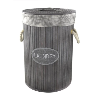 DM-KOSZ WIKLINOWY OKRĄGŁY WYŚCIELANY Z/P *S* H40 FI28 YD18423/S SZARY