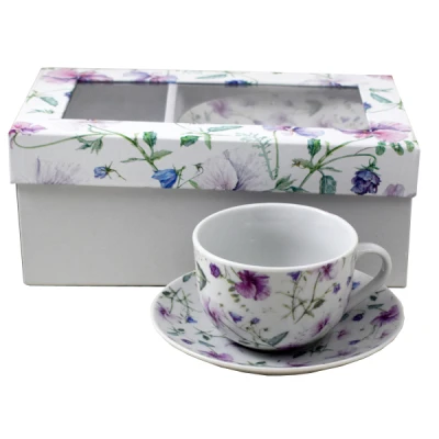 MONDEX-KPL. 2 FILIŻANEK ZE SPODKAMI 5687