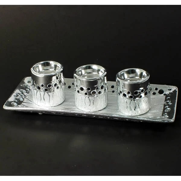 TOM-PATERA DEKORACYJNA+3 ŚWIECZNIKI 32X13CM WS09