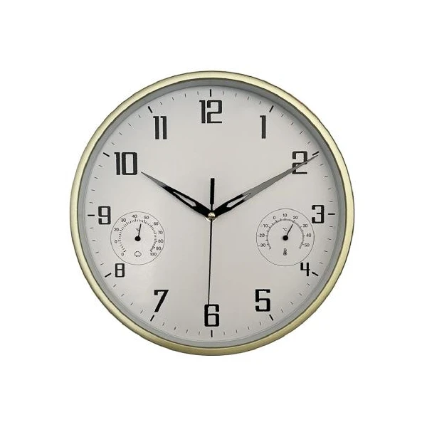 AS-ZEGAR/TERMO/HIGRO 30CM ZŁOTY