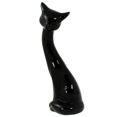 CER-KOT LISEK DUŻY *SZKLIWO CZARNE* C-782SZK