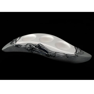 CER-ŚWIECZNIK III ESKA  *DECOR WITRAŻ 1/2 BROKAT BIAŁY* C-905-1/2W