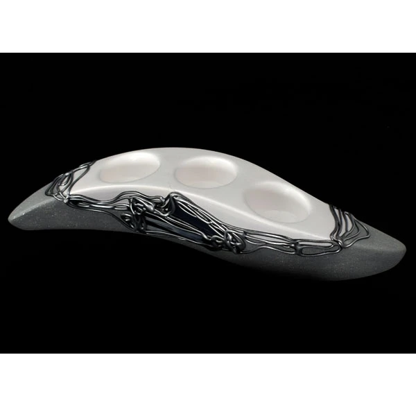 CER-ŚWIECZNIK III ESKA  *DECOR WITRAŻ 1/2 BROKAT BIAŁY* C-905-1/2W