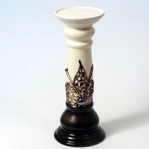 CER-ŚWIECZNIK KOLUMNA DUŻA *DECOR 1/2VENGE/BRĄZ* C-563-1/2BR/V