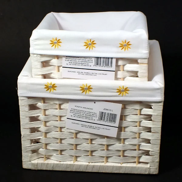 DM-KPL. 2-SZUFLAD WIKLINOWYCH KWADR. 9510 G14 BIAŁY